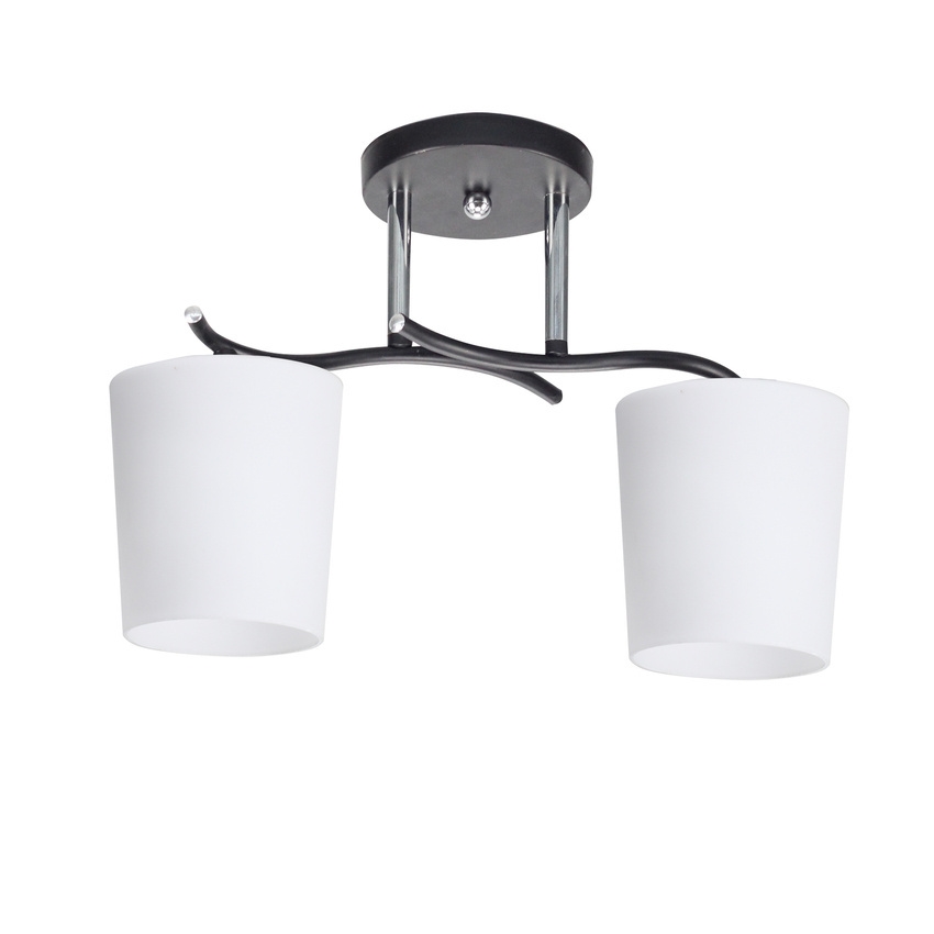 Viseći luster ESNYR 2xE27/40W/230V crna/bijela