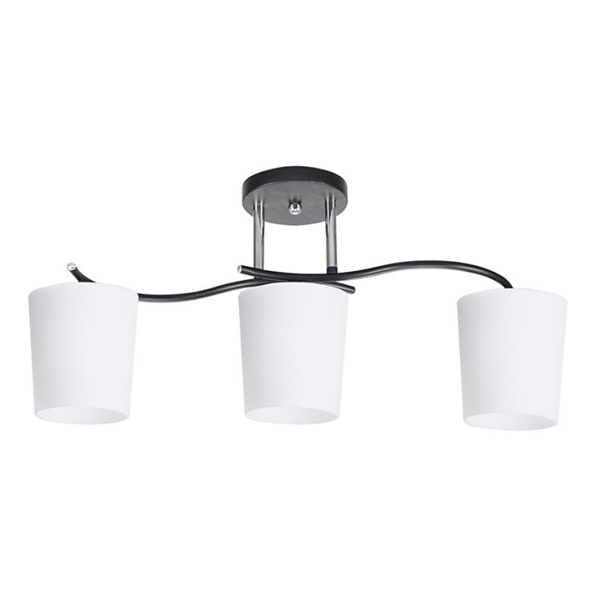 Viseći luster ESNYR 3xE27/40W/230V crna/bijela