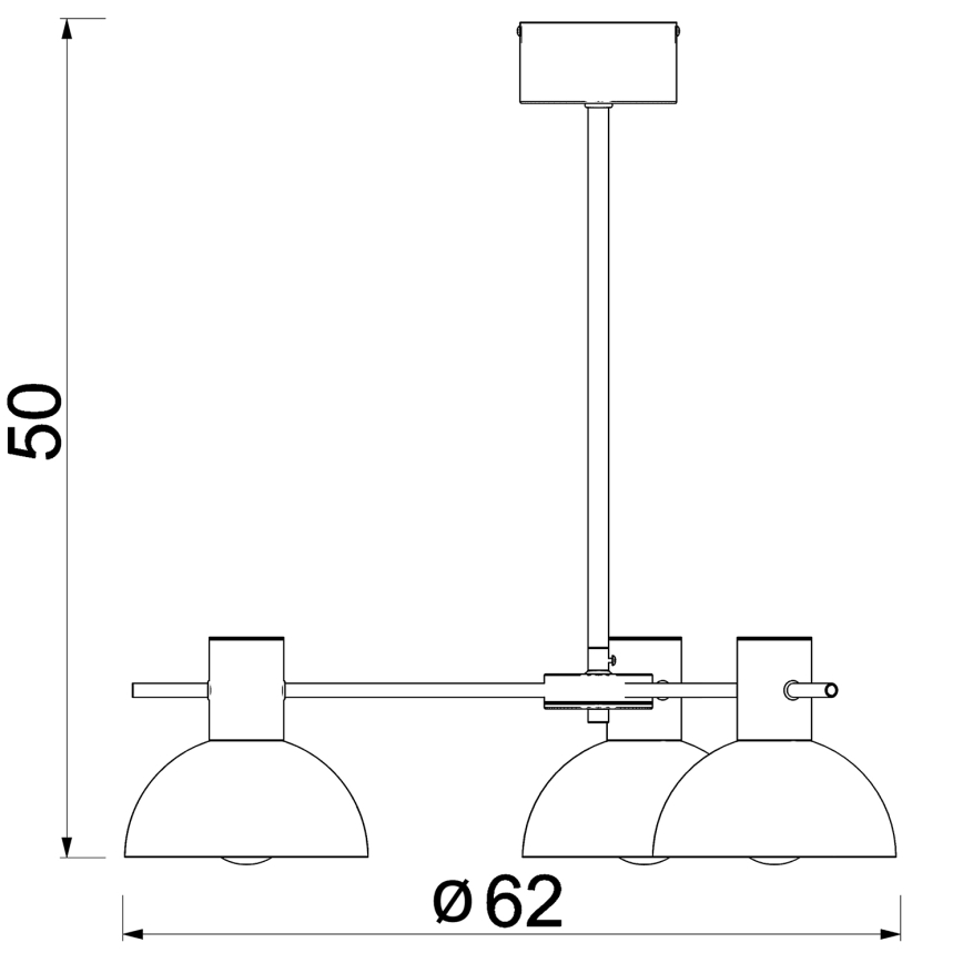 Viseći luster ESTATE MINI 3xE27/15W/230V crna