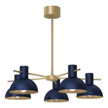 Viseći luster ESTATE MINI 5xE27/15W/230V plava