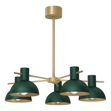Viseći luster ESTATE MINI 5xE27/15W/230V zelena