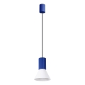 Viseći luster ESTRIA na sajli 1xE14/10W/230V, promjer 14 cm, plavi