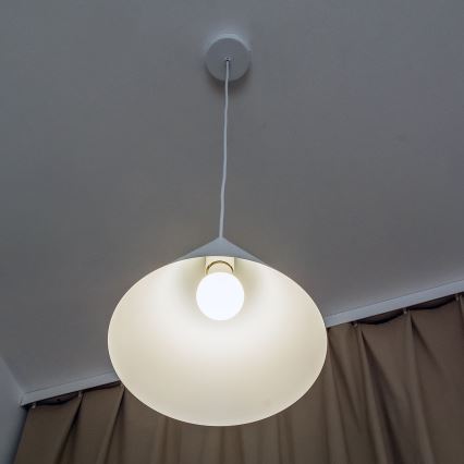 Viseći luster ETNA II na sajli 1x E27/15W/230V, promjer 25 cm, bijela