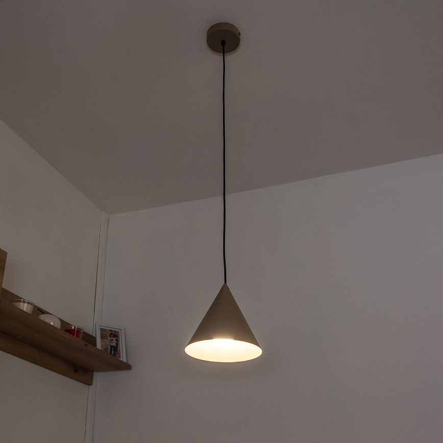 Viseći luster ETNA II na sajli 1xE27/15W/230V, promjer 18,5 cm, bež