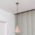 Viseći luster ETNA na kabelu 1xE27/15W/230V Ø 25 cm bež