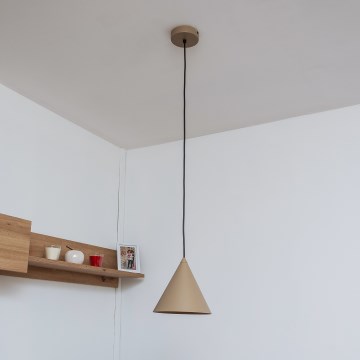 Viseći luster ETNA na sajli 1xE27/15W/230V, promjer 18,5 cm, bež
