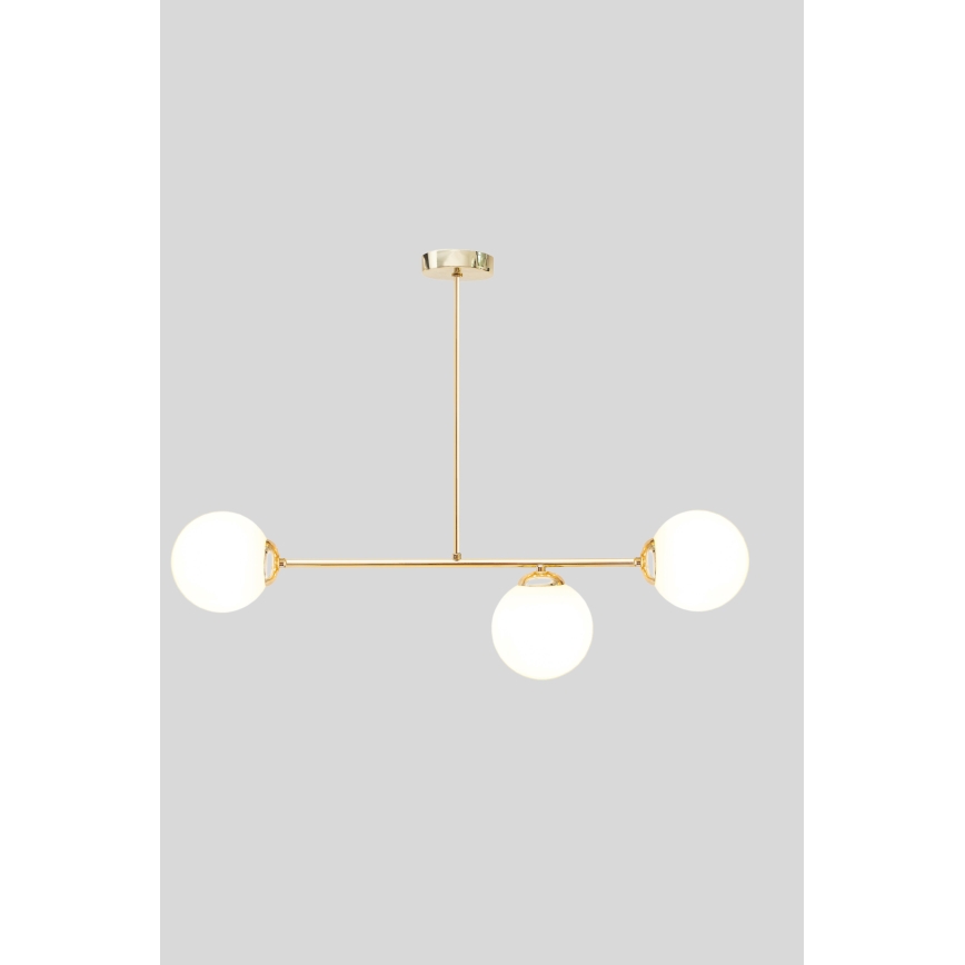 Viseći luster FIRA 3xE27/60W/230V zlatna