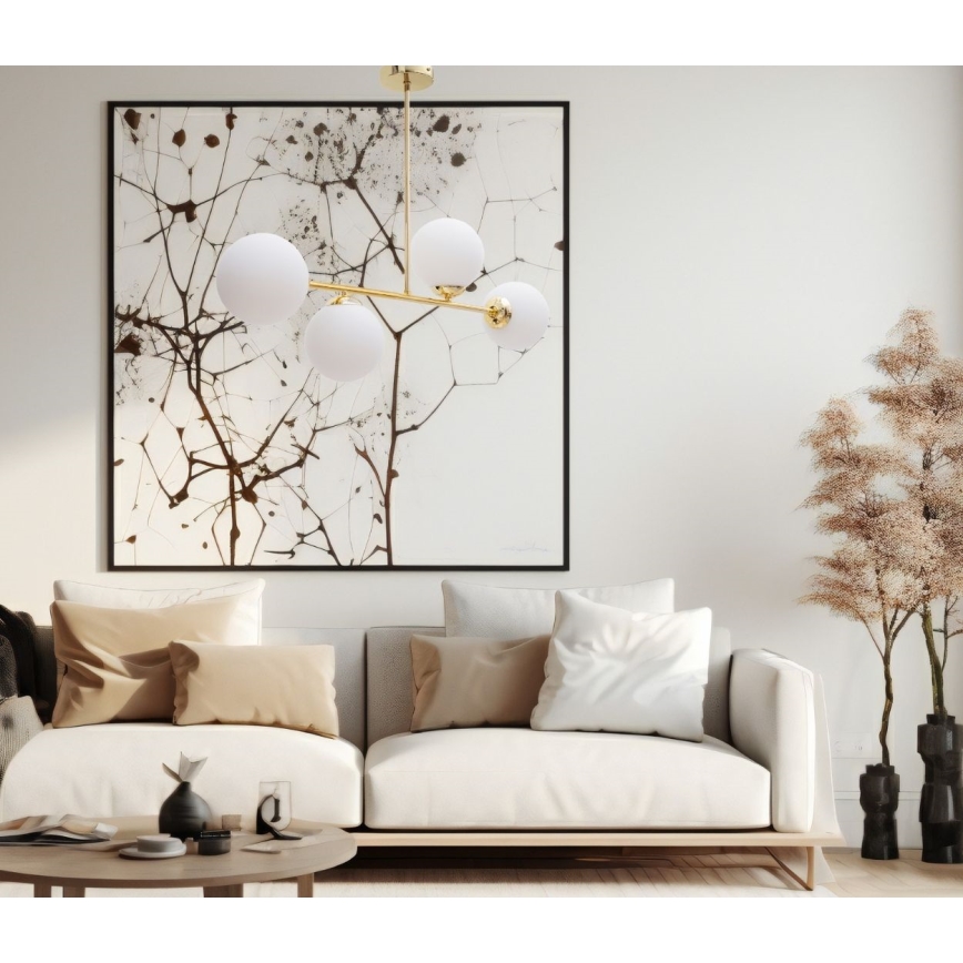 Viseći luster FIRA 4xE27/60W/230V zlatna