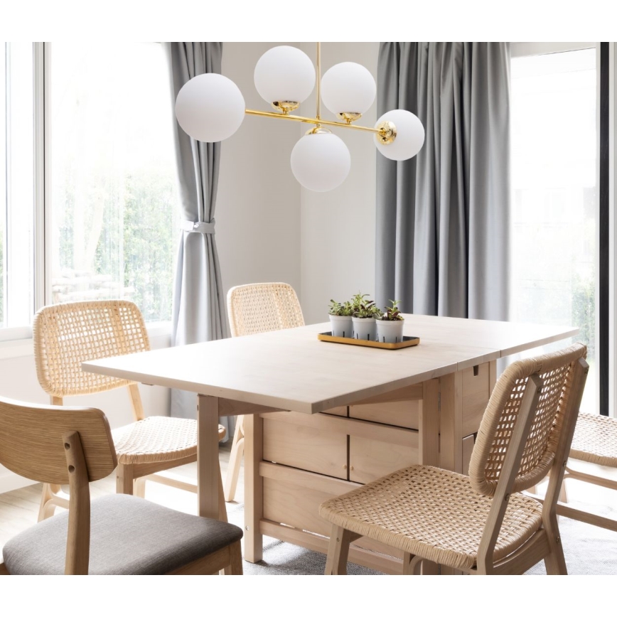 Viseći luster FIRA 5xE27/60W/230V zlatna
