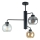 Viseći luster FLEX 3xE27/60W/230V crna/dimna crna/dimna bež/prozirna