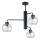 Viseći luster FLEX 3xE27/60W/230V crna/prozirna