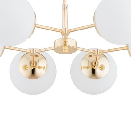 Viseći luster FOTON  6xE14/40W/230V zlatna/bijela