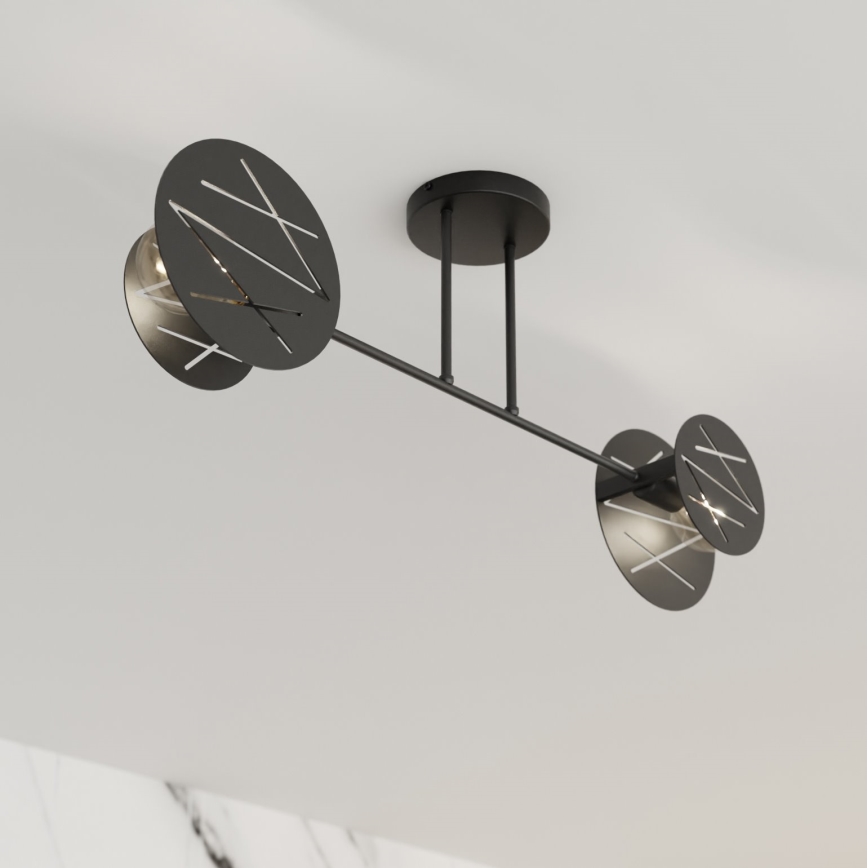 Viseći luster FRICK 2xE27/15W/230V crna