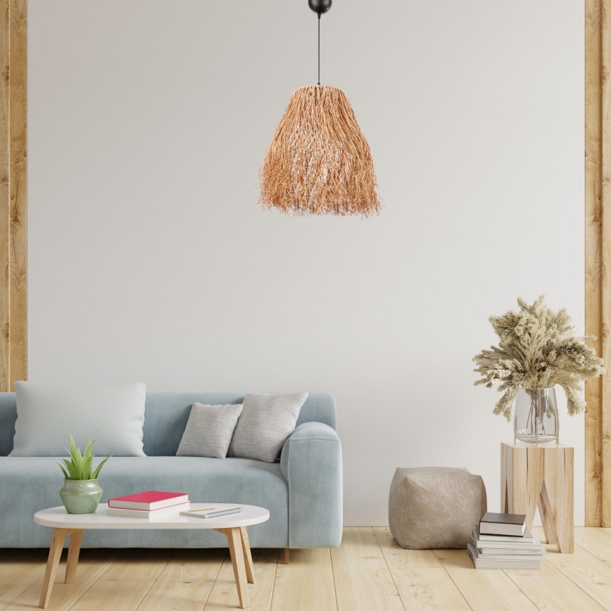 Viseći luster FRINGE na kabelu, 1xE27/40W/230V, rafija