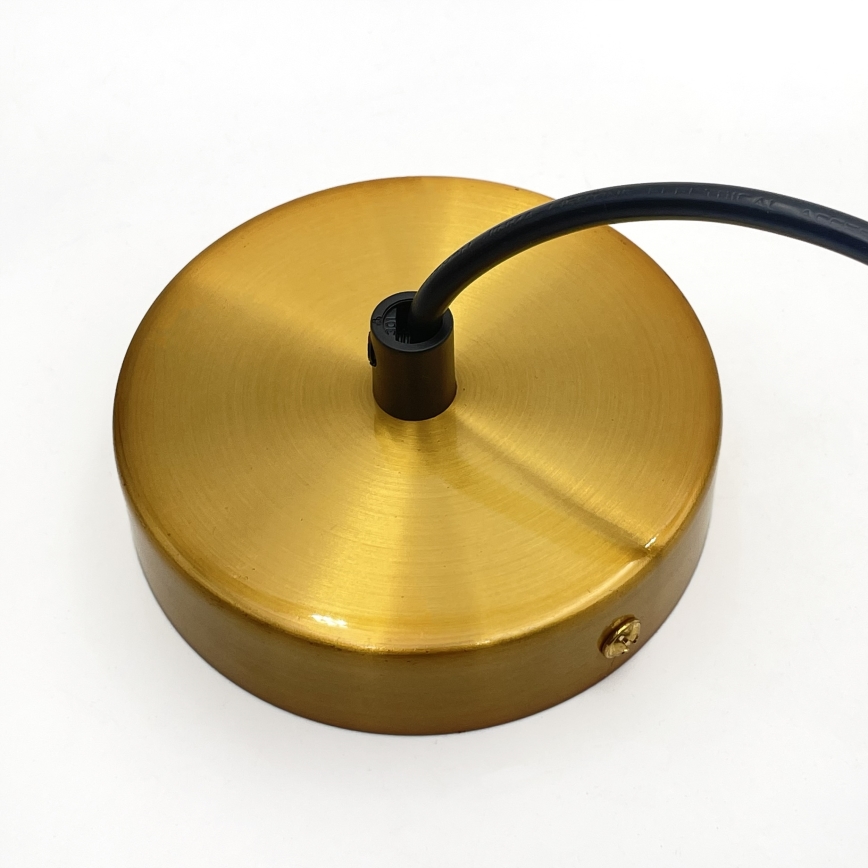 Viseći luster HECTOR na sajli 1xE27/15W/230V, bijela/mesing, Ø 25 cm