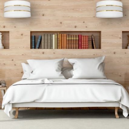 Viseći luster HELEN 3xE27/15W/230V bijela/zlatna