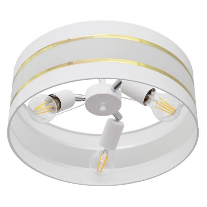 Viseći luster HELEN 3xE27/15W/230V bijela/zlatna