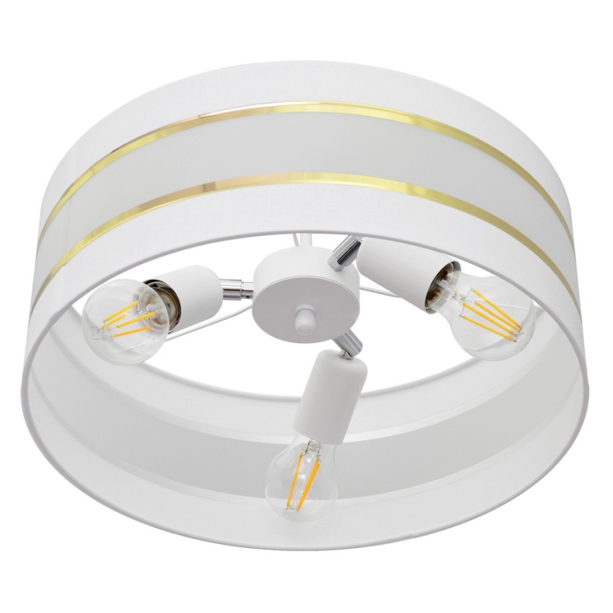 Viseći luster HELEN 3xE27/15W/230V bijela/zlatna