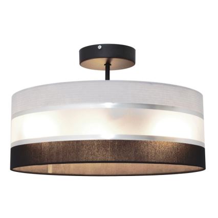 Viseći luster HELEN 3xE27/15W/230V crna/siva/sjajni krom