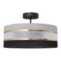 Viseći luster HELEN 3xE27/15W/230V crna/siva/zlatna