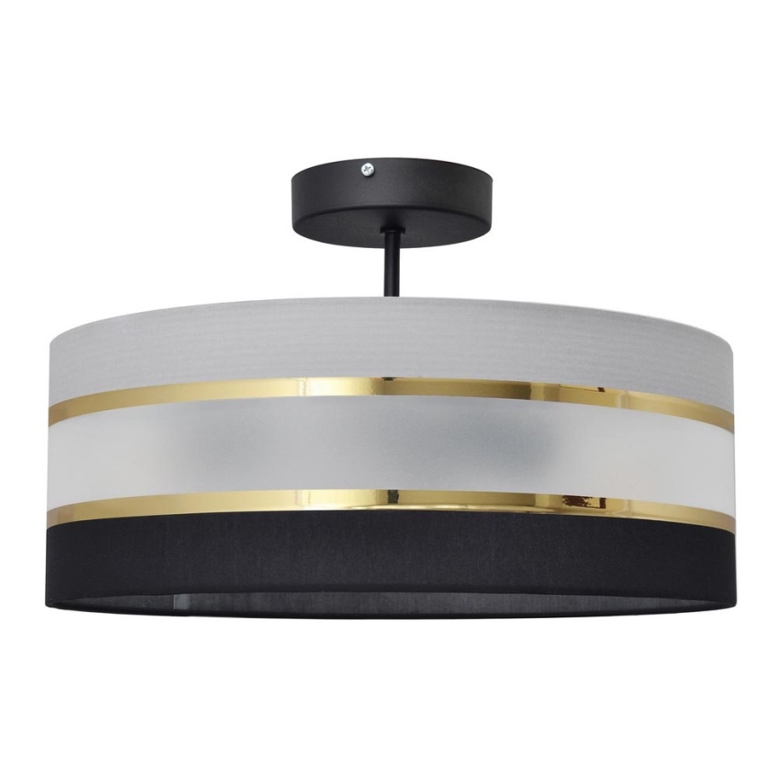 Viseći luster HELEN 3xE27/15W/230V crna/siva/zlatna