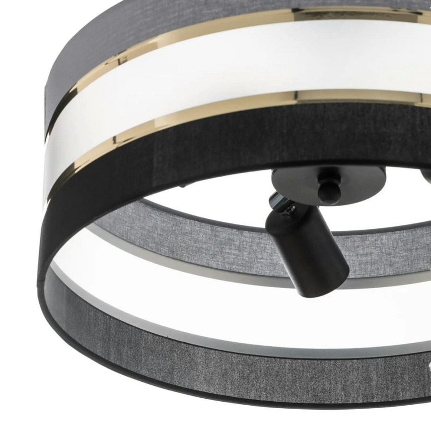 Viseći luster HELEN 3xE27/15W/230V crna/siva/zlatna