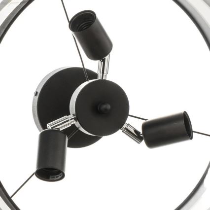 Viseći luster HELEN 3xE27/15W/230V crna/sjajni krom