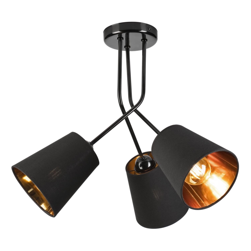 Viseći luster IRMA 3xE27/15W/230V crna