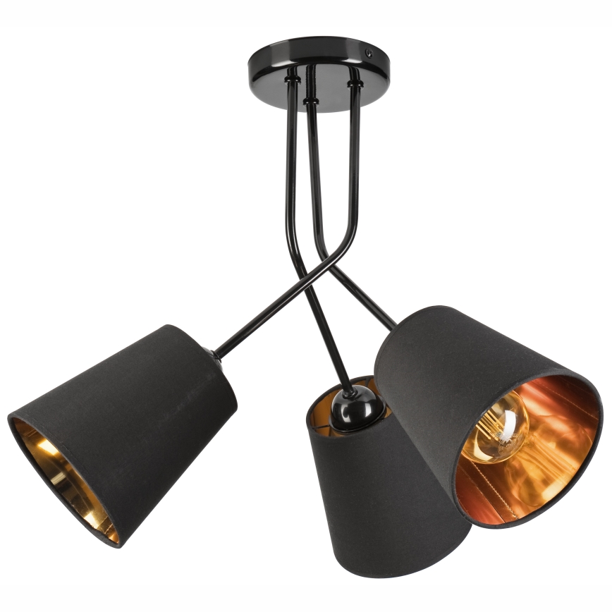 Viseći luster IRMA 3xE27/15W/230V crna