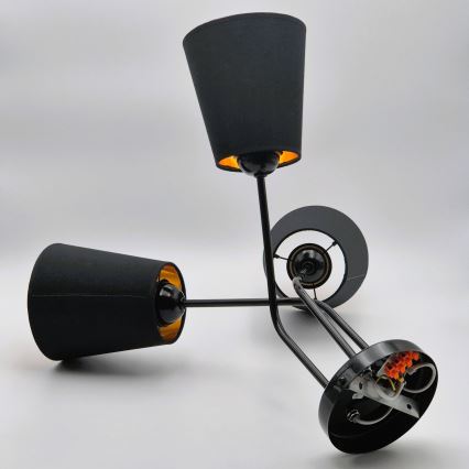 Viseći luster IRMA 3xE27/15W/230V crna