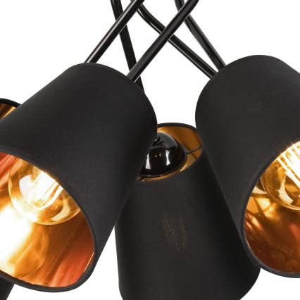 Viseći luster IRMA 5xE27/60W/230V crna