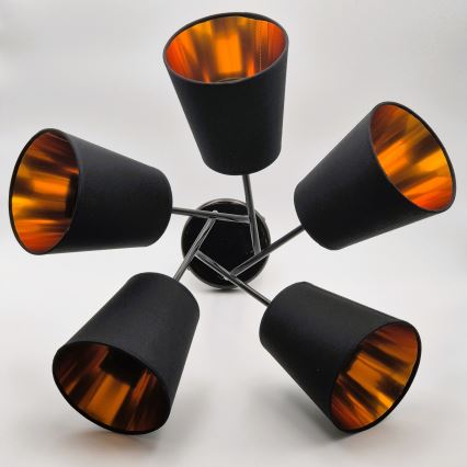 Viseći luster IRMA 5xE27/60W/230V crna
