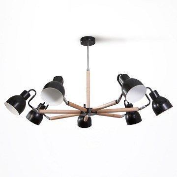 Viseći luster KALLITHEA 7xE27/60W/230V crni