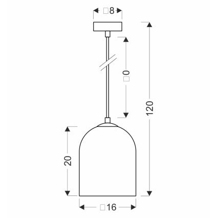 Viseći luster KLEA na sajli 1xG9/15W/230V dimno crna