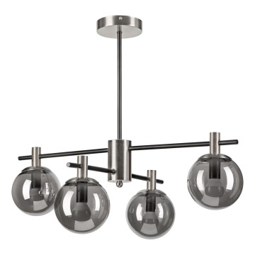 Viseći luster LILOU 4xE14/5W/230V mat krom/dimna