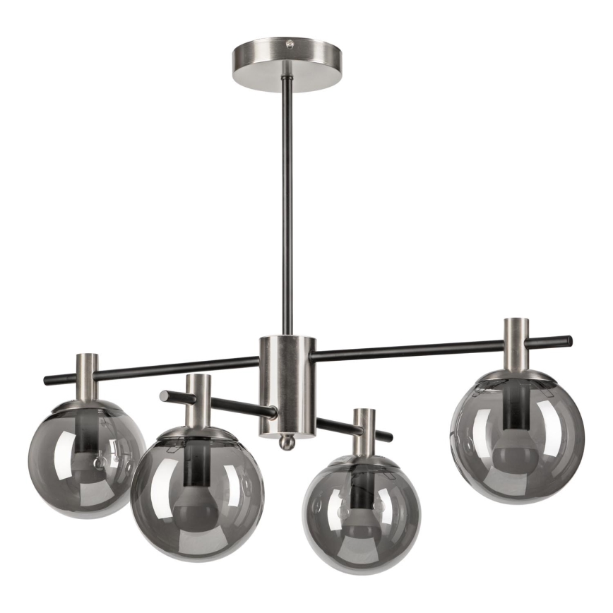 Viseći luster LILOU 4xE14/5W/230V mat krom/dimna