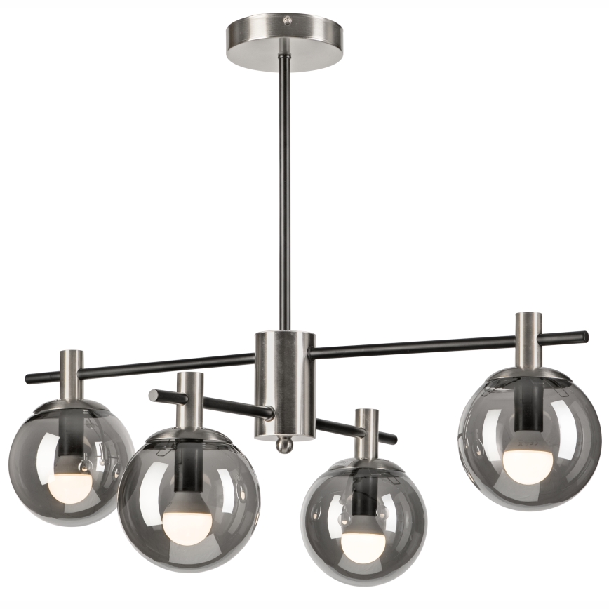 Viseći luster LILOU 4xE14/5W/230V mat krom/dimna