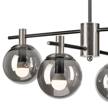 Viseći luster LILOU 4xE14/5W/230V mat krom/dimna