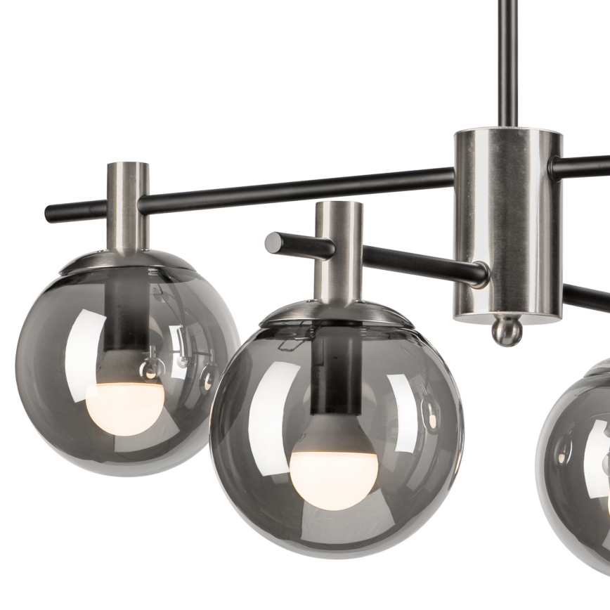 Viseći luster LILOU 4xE14/5W/230V mat krom/dimna