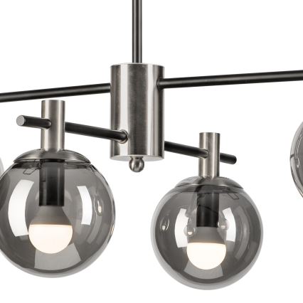 Viseći luster LILOU 4xE14/5W/230V mat krom/dimna