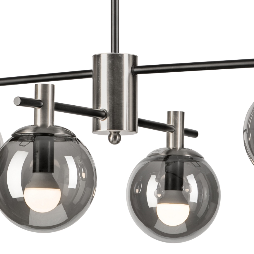 Viseći luster LILOU 4xE14/5W/230V mat krom/dimna