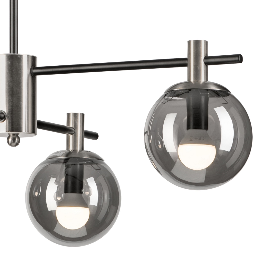 Viseći luster LILOU 4xE14/5W/230V mat krom/dimna
