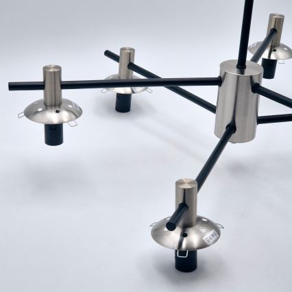 Viseći luster LILOU 6xE14/5W/230V mat krom/dimna