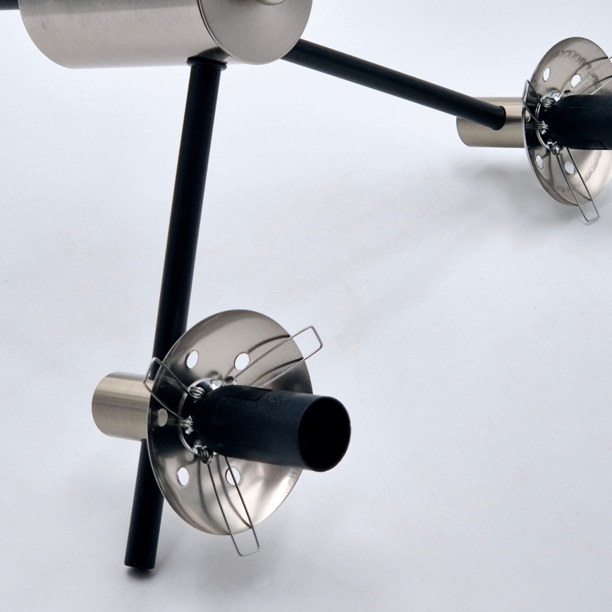 Viseći luster LILOU 6xE14/5W/230V mat krom/dimna