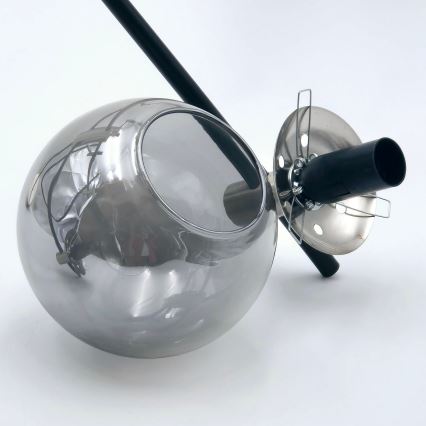 Viseći luster LILOU 6xE14/5W/230V mat krom/dimna