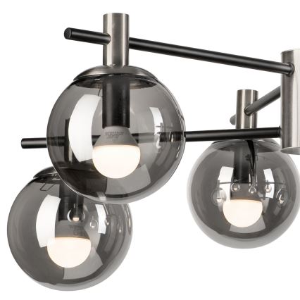 Viseći luster LILOU 6xE14/5W/230V mat krom/dimna