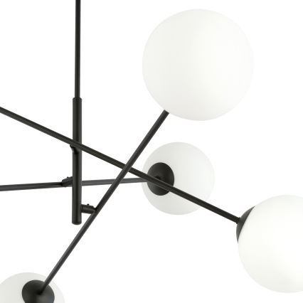 Viseći luster LINEAR 6xE14/10W/230V crna/bijela
