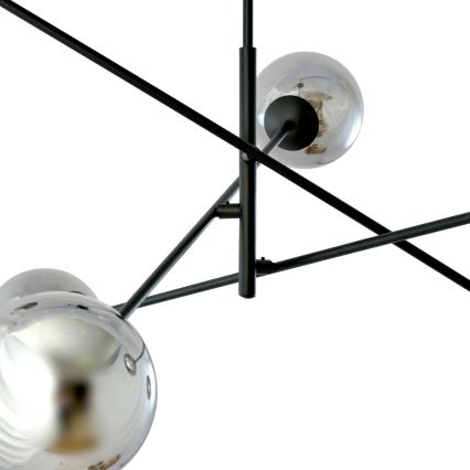 Viseći luster LINEAR 6xE14/10W/230V crna/siva