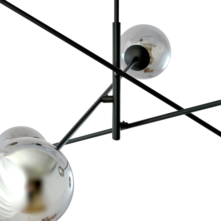 Viseći luster LINEAR 6xE14/10W/230V crna/siva
