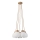 Viseći luster LOOMIS na sajli, 5x E27, 15W, 230V, 83 cm, bež/hrast